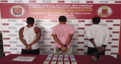 GNB detiene a tres integrantes del GEDO "Los Yovis" en Bolívar