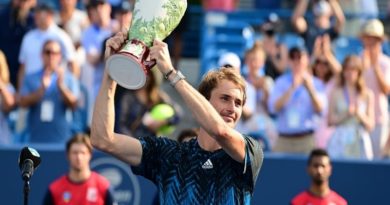 El tenista alemán Alexander Zverev desplaza a Nadal al quinto puesto tras ganar en Cincinnati