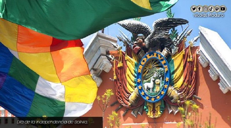 Venezuela saluda al gobierno y pueblo de Bolivia por los 196 años de la Declaración de Independencia
