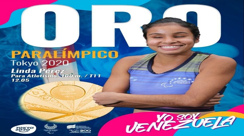 Linda Pérez se alzó con la medalla de oro en los 100 metros en los Juegos Paralímpicos Tokio 2020