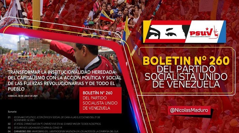 Jefe de Estado recomienda lectura de la edición N° 260 del boletín del PSUV que rinde un sentido homenaje al Comandante Hugo Chávez