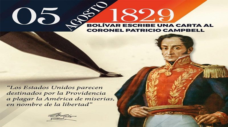 Hace 192 años Simón Bolívar alertó por primera vez en la historia la amenaza que representa el imperio estadounidense contra los pueblos de América