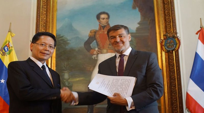 Venezuela y Tailandia coinciden en la importancia de profundizar relaciones de cooperación bilateral