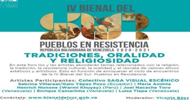 IV Bienal del Sur invita a la población venezolana al foro de tradiciones, oralidad y religiosidad