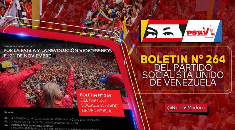 Edición 264 del Boletín del PSUV ofrece estrategias rumbo a las elecciones del 21 de noviembre