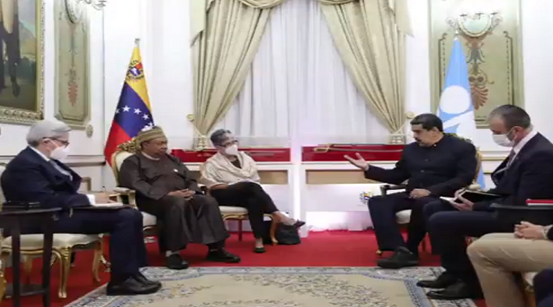 Presidente Maduro recibe en Miraflores al Secretario General Barkindo para alinear estrategias de la OPEP+