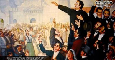 Venezuela celebra el Bicentenario de la Declaración de la Independencia de los pueblos de Centroamérica