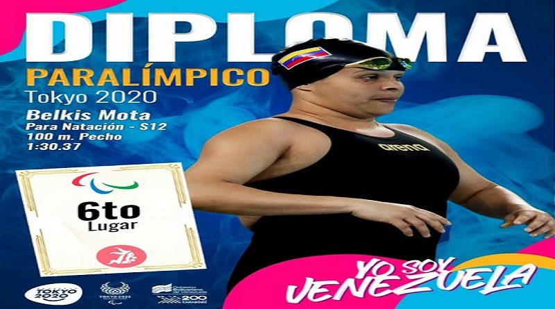 Belkis Mota consigue su segundo Diploma Paralímpico en Tokio 2020