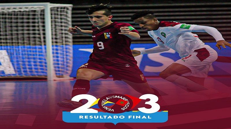 Venezuela cae 2-3 ante Marruecos en los octavos del Mundial de Futsal Lituania 2021