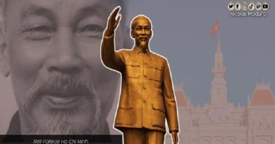 Venezuela rinde homenaje al líder vietnamita Ho Chí Minh a 52 años de su siembra
