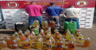 GNB incauta 500 litros de gasolina durante procedimientos