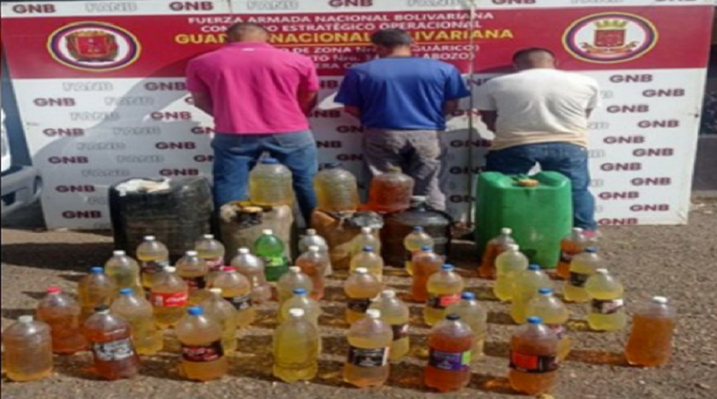 GNB incauta 500 litros de gasolina durante procedimientos