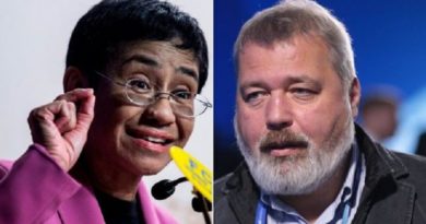 Los periodistas María Ressa y Dmitry Muratov ganan el Premio Nobel de la Paz 2021