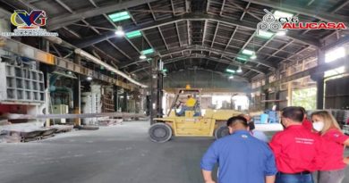 Ministro Arreaza inspecciona cadena del aluminio venezolano y destaca que Clase obrera recupera procesos productivos