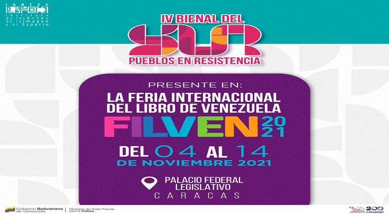Capítulo presencial de la IV Bienal del Sur se realizará del 04 al 14 de noviembre en Caracas