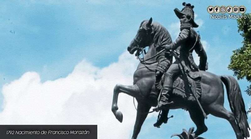A 229 años del natalicio de Francisco Morazán los pueblos están llamados a seguir el espíritu rebelde y sueño integracionista bolivariano de los pueblos