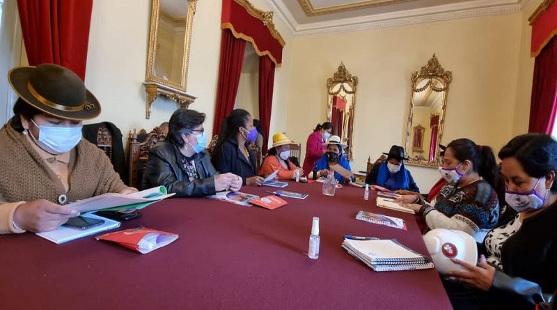 Ministra Roside González participa en reunión co organizaciones sociales de mujeres en Bolivia