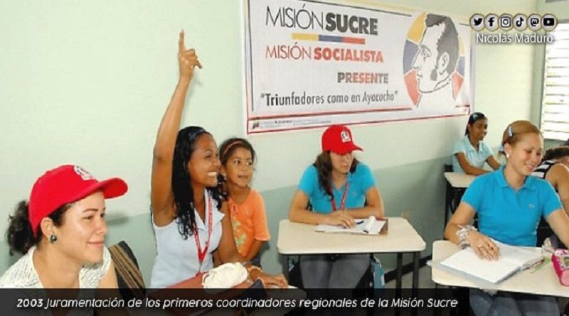 Hace 18 años la Misión Sucre asumió el compromiso de impartir una educación al servicio del desarrollo del país