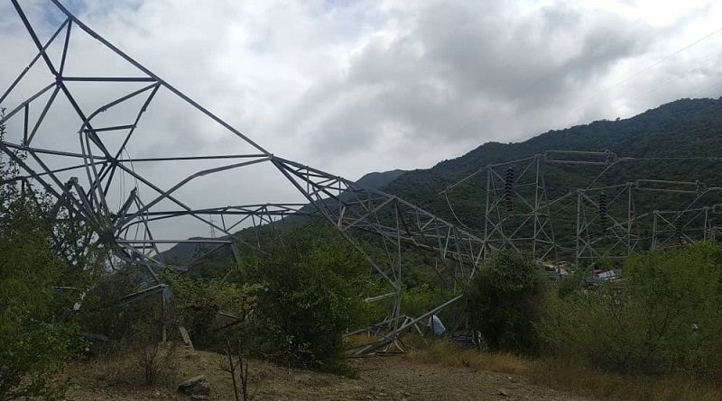 Denuncian actos vandálicos ante colapso de una torre de la línea 115kv en Nueva Esparta