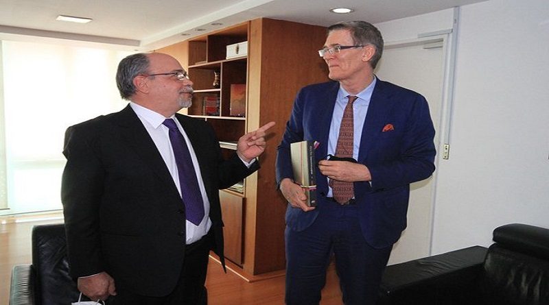 Presidente del CNE recibe visita del jefe de la Misión del Reino de los Países Bajos Robert Schuddeboom