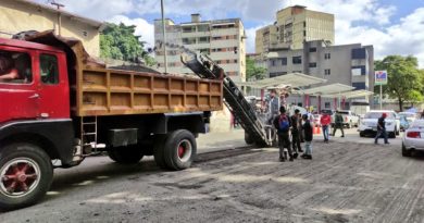 Colocan 990 toneladas de asfalto en la calle Anauco de San Bernardino