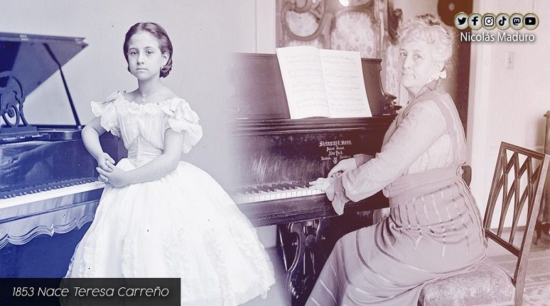 Venezuela recuerda legado de Teresa Carreño a 168 años de su natalicio