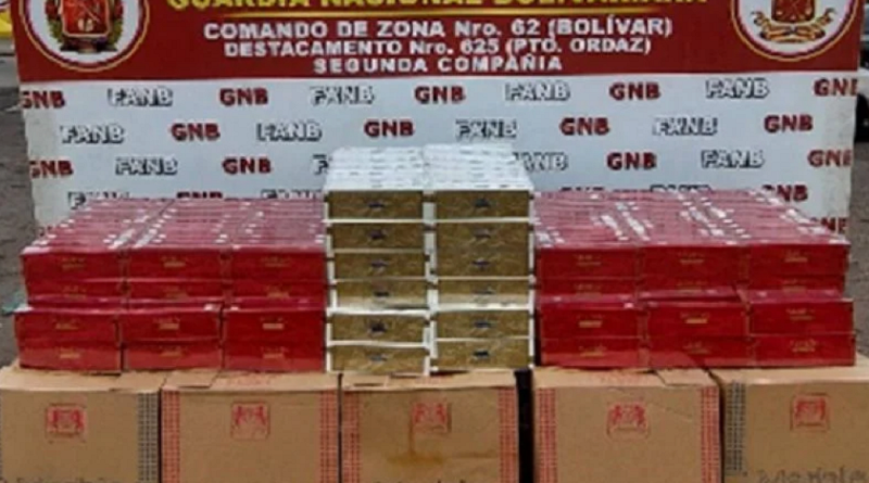 GNB detiene a sujeto tras incautarle 2 mil 500 cajetillas de cigarrillos sin permisología