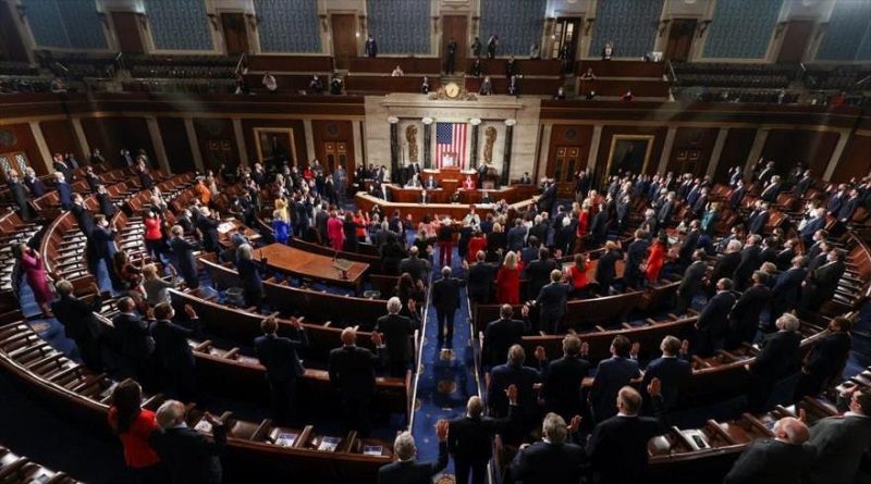 Una sesión del Congreso estadounidense, en Washington D.C., Estados Unidos, 3 de enero de 2021.