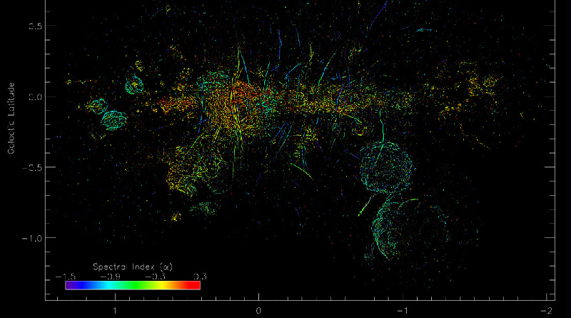 Detectan en el centro de la Vía Láctea casi un millar de hebras unidimensionales colgadas en el espacio