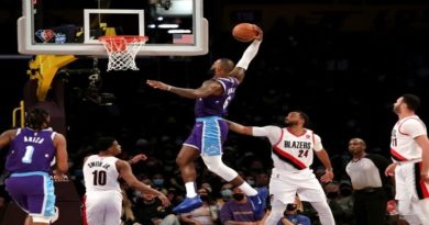 LeBron anota 43 puntos en victoria de Los Lakers sobre Portland