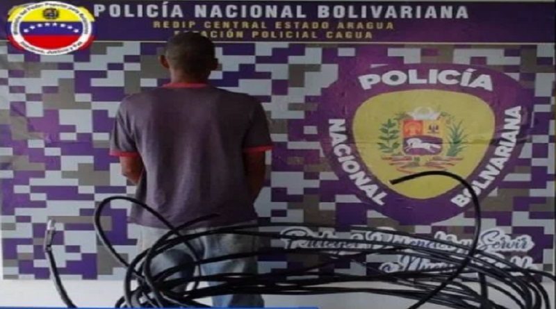 Detienen a hombre por hurto de material estratégico en Aragua