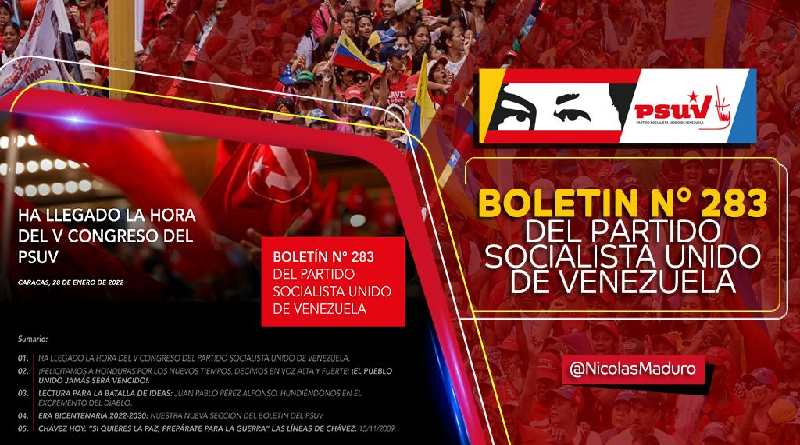 Boletín 283 del PSUV resalta el debate de las ideas y el análisis amplio de la coyuntura actual