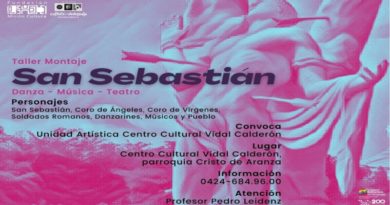 Misión Cultura Zulia invita a participar en el taller montaje San Sebastián