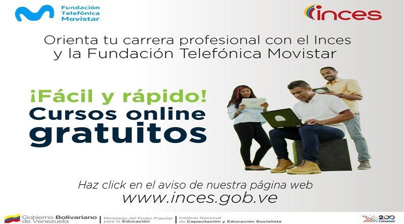 Inces y Telefónica española abren inscripciones para desarrollar competencias tecnológicas