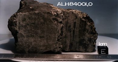 El meteorito Allan Hills 84001 (fragmento) - Sputnik Mundo/ Foto : NASA