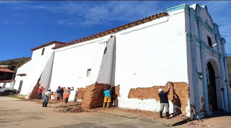 Inicia restauración de la Iglesia Inmaculada Concepción en Chuao