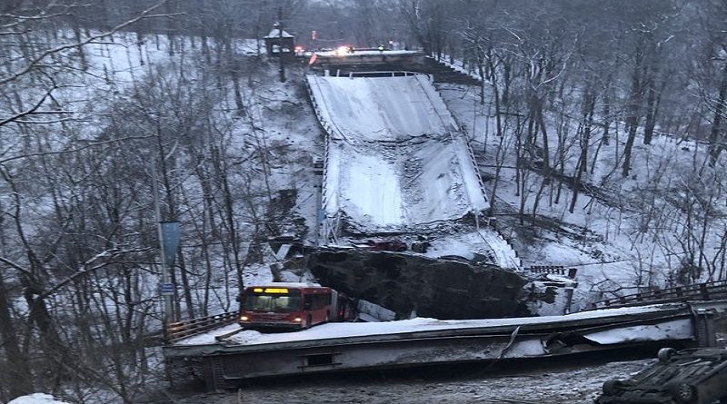 l puente derrumbado en Pittsburgh – (Sputnik Mundo / AFP 2021 / Pittsburgh Public Safety)