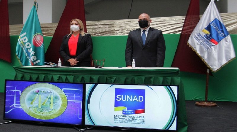 Ipostel firma convenio de cooperación antidroga con el Sunad contra el tráfico ilícito en sistema postal venezolano