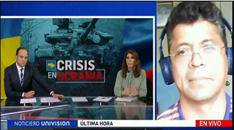 Colombiano residente en Donetsk critica "en vivo y directo" la desinformación de una televisora de EE.UU.