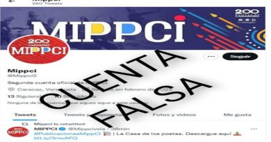 Denuncian creación de cuenta falsa del Mippci en Twitter para difundir mentiras