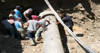 Inspeccionan trabajos de reparación en la tubería ubicada en la Yaguara