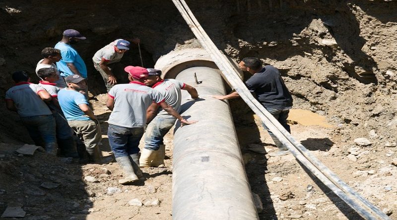 Inspeccionan trabajos de reparación en la tubería ubicada en la Yaguara