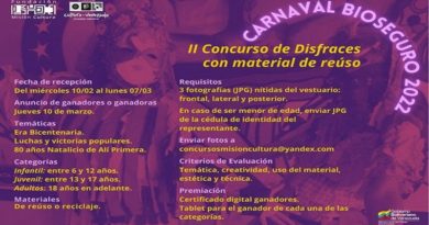 Invitan a participar en II Concurso Nacional de Disfraces con Material de Reúso