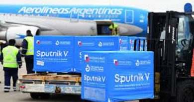 Argentina recibe 21 millones de vacunas Sputnik V contra la COVID-19