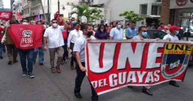 Docentes se movilizaron contra la aplicación de ley educativa en Ecuador