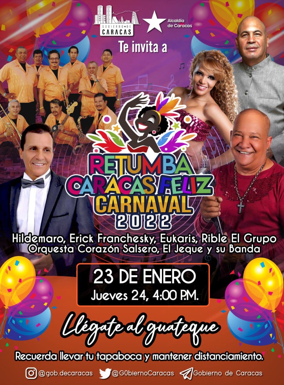 Vuelve Retumba Caracas como parte del Feliz Carnaval 2022 en la parroquia 23 de Enero