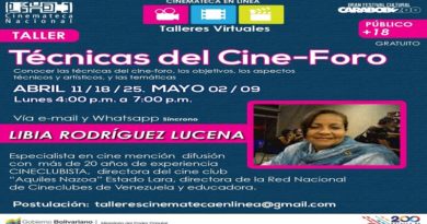 Cinemateca Nacional abre segundo ciclo de inscripciones