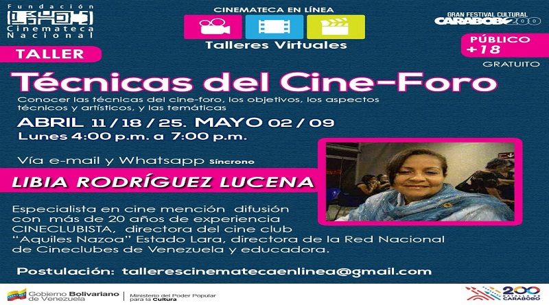 Cinemateca Nacional abre segundo ciclo de inscripciones