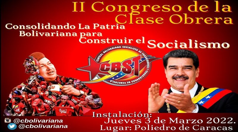 Instalado II Congreso de la Clase Obrera en el Poliedro de Caracas