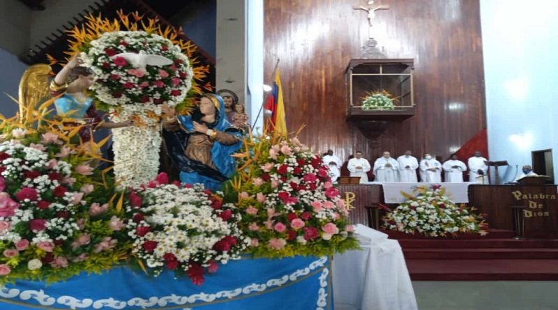 Celebraron eucaristía a la Virgen de la Encarnación en Miranda